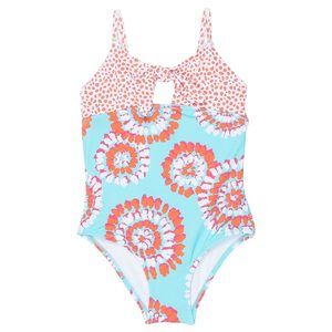 Hatley Girls Painted Mandalas Swimsuit Blue Size 5 Little Kid